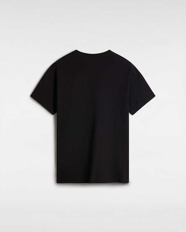 Black Men Vans Left Chest Logo T Shirts Australia | VN5163409