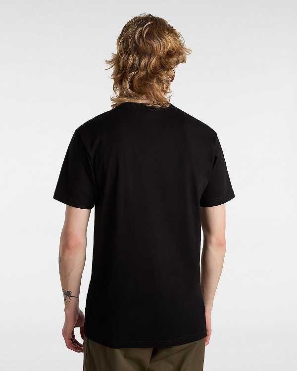 Black Men Vans Left Chest Logo T Shirts Australia | VN5163409