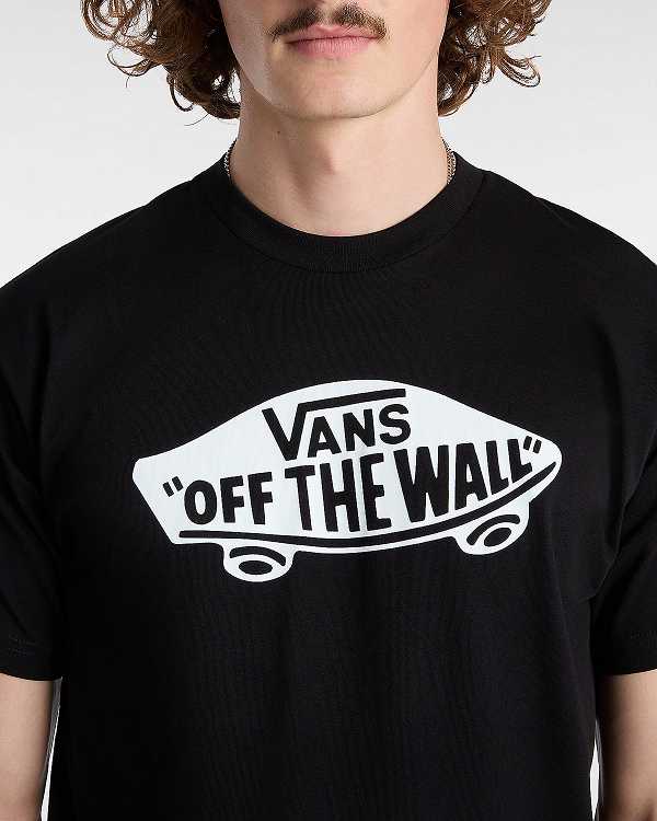 Black Men Vans OTW Classic Front T Shirts Australia | VN9746035