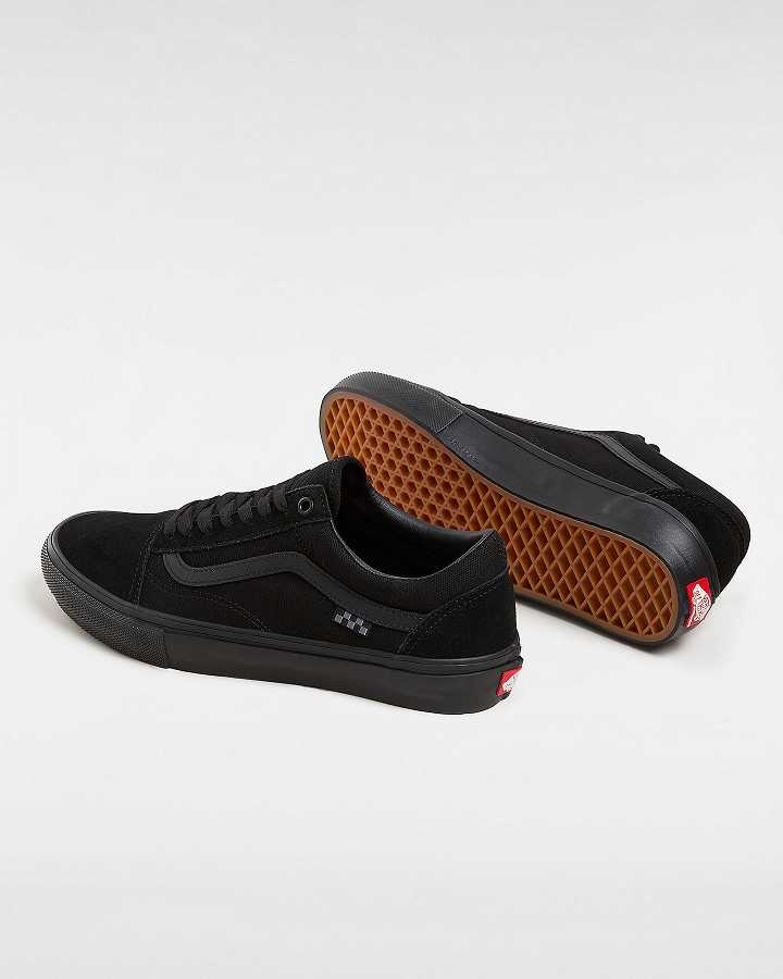 Black Men Vans Old Skool Skate Shoes Australia | VN7523016