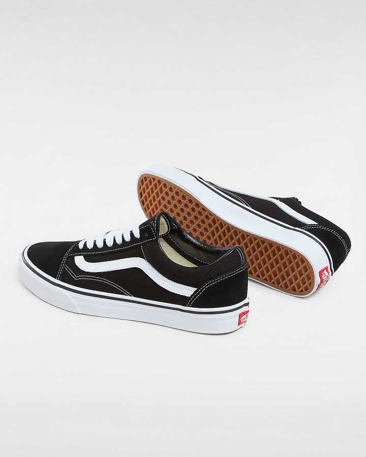 Black Men Vans Old Skool Wide Fit Sneakers Australia | VN9178240