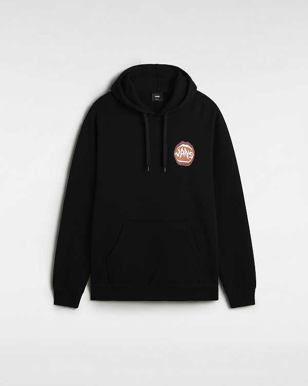 Black Men Vans Open Mouth Loose Hoodie Australia | VN9146758