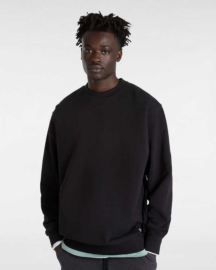 Black Men Vans Original Standards Loose Crew Sweatshirt Australia | VN8034769