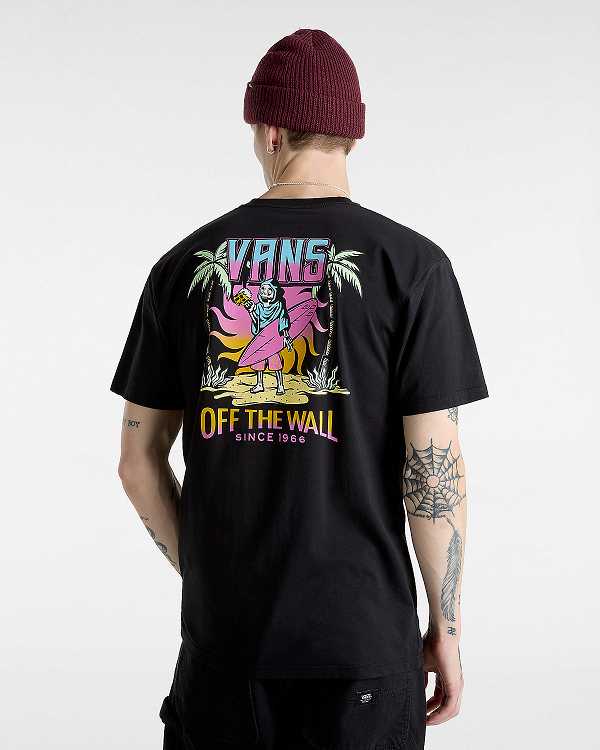 Black Men Vans Palm Cheers Classic T Shirts Australia | VN7243908