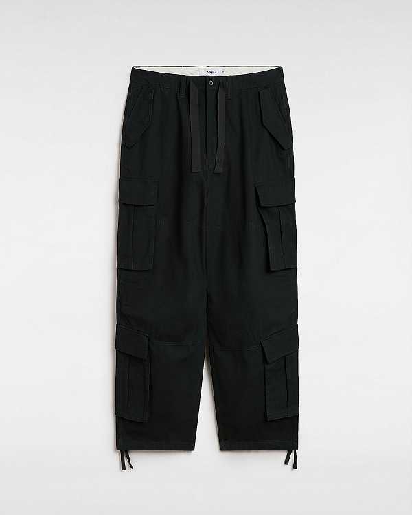 Black Men Vans Premium Baggy Cargo Pants Australia | VN7523069