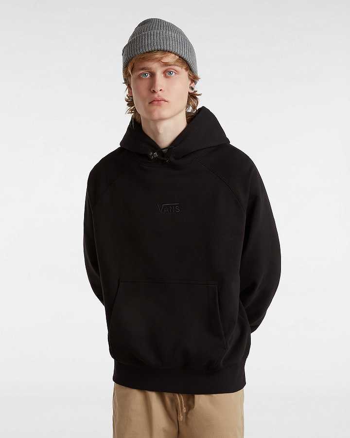 Black Men Vans Premium Logo Hoodie Australia | VN3164729