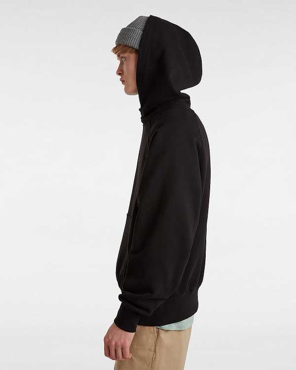 Black Men Vans Premium Logo Hoodie Australia | VN3164729