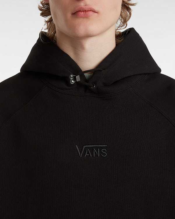 Black Men Vans Premium Logo Hoodie Australia | VN3164729