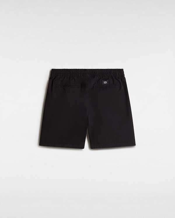 Black Men Vans Range Relaxed Elastic Shorts Australia | VN7954086