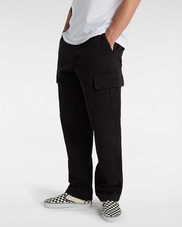 Black Men Vans Service Cargo Loose Tapered Pants Australia | VN4928307