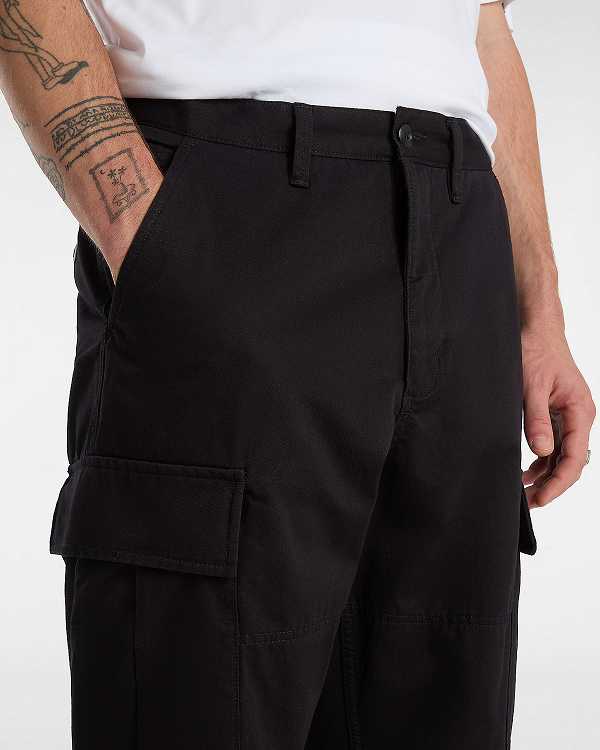 Black Men Vans Service Cargo Loose Tapered Pants Australia | VN4928307