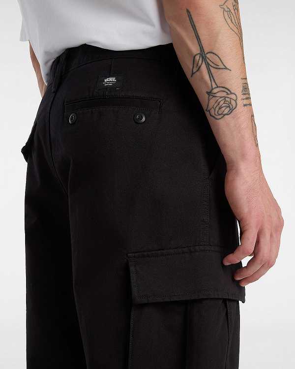 Black Men Vans Service Cargo Loose Tapered Pants Australia | VN4928307