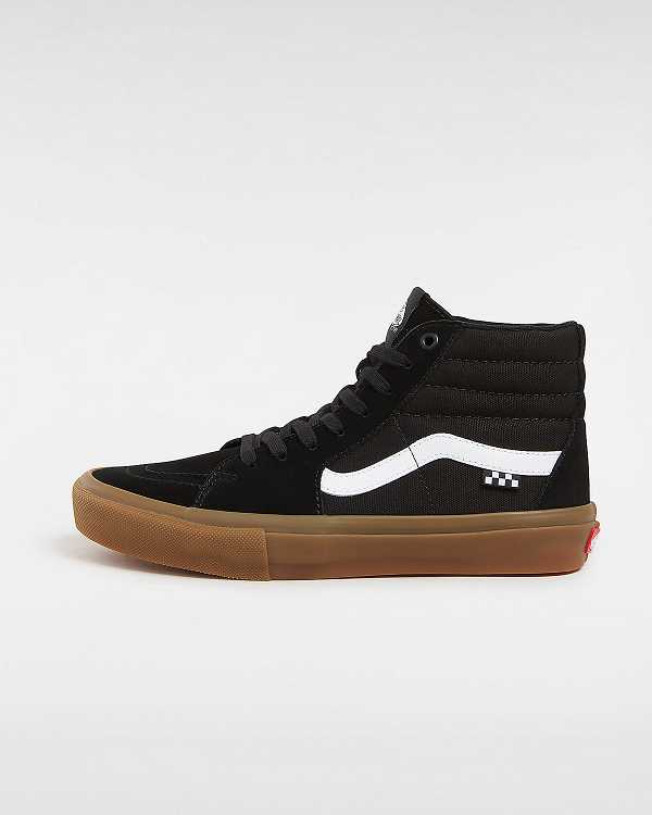 Black Men Vans Sk8-Hi Skate Shoes Australia | VN1950864