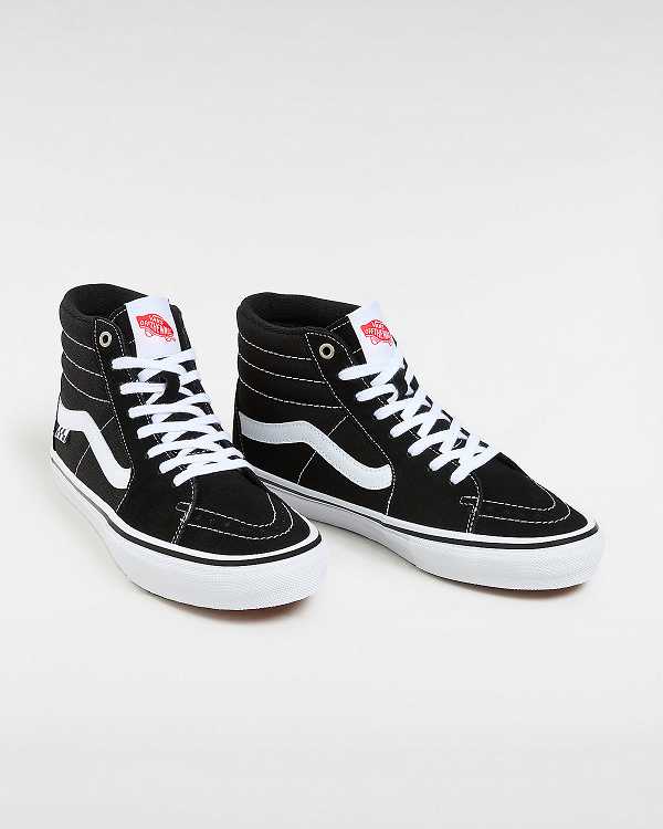 Black Men Vans Sk8-Hi Skate Shoes Australia | VN8359146