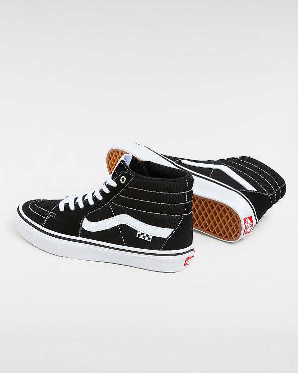 Black Men Vans Sk8-Hi Skate Shoes Australia | VN8359146