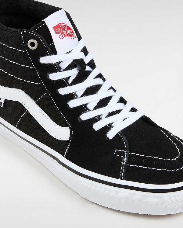 Black Men Vans Sk8-Hi Skate Shoes Australia | VN8359146