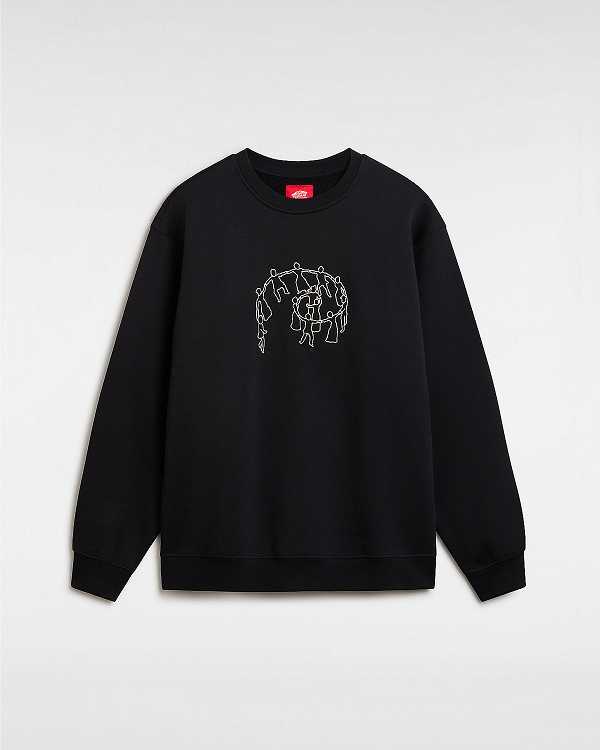 Black Men Vans Skate Hold Hands Sweatshirt Australia | VN6790481