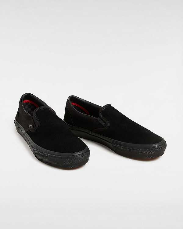 Black Men Vans Skate Slip On Shoes Australia | VN4593821