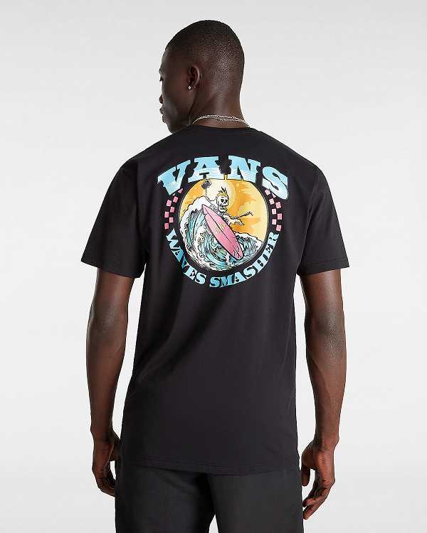 Black Men Vans True Waves T Shirts Australia | VN0356412