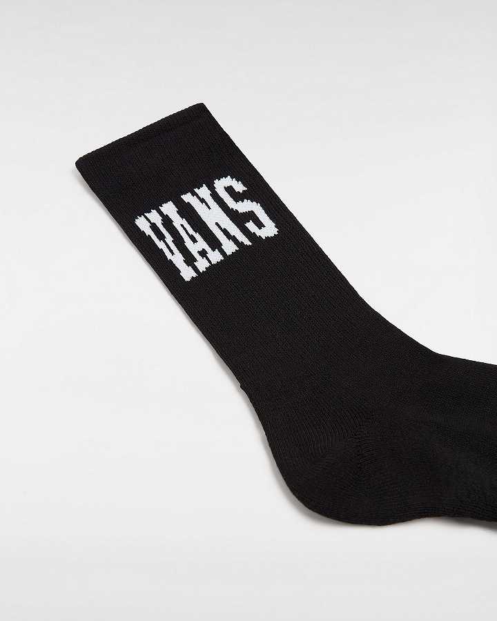 Black Unisex Vans Arched Crew (1 Pair) Socks Australia | VN2385471