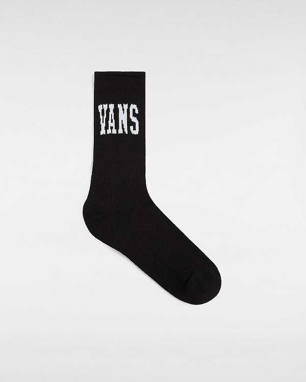 Black Unisex Vans Arched Crew (1 Pair) Socks Australia | VN2385471