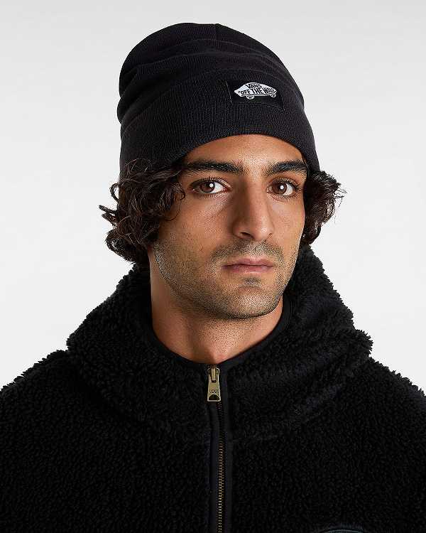 Black Unisex Vans Classic Tall Cuff Beanie Australia | VN8209514