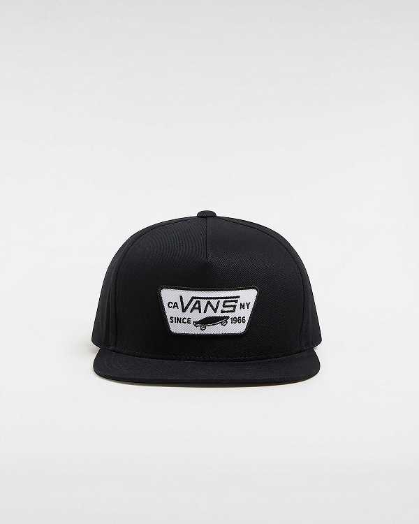 Black Unisex Vans Full Patch Hats Australia | VN4938105