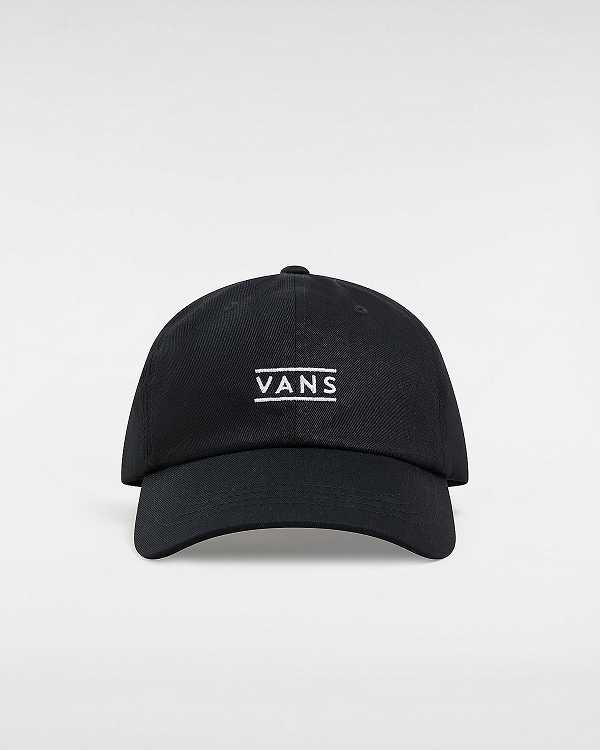 Black Unisex Vans Half Box Curved Bill Jockey Hats Australia | VN9058176