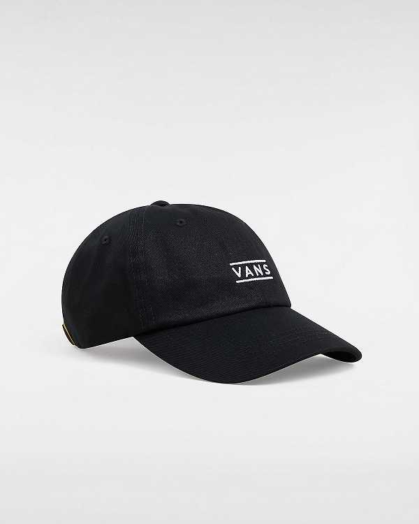 Black Unisex Vans Half Box Curved Bill Jockey Hats Australia | VN9058176