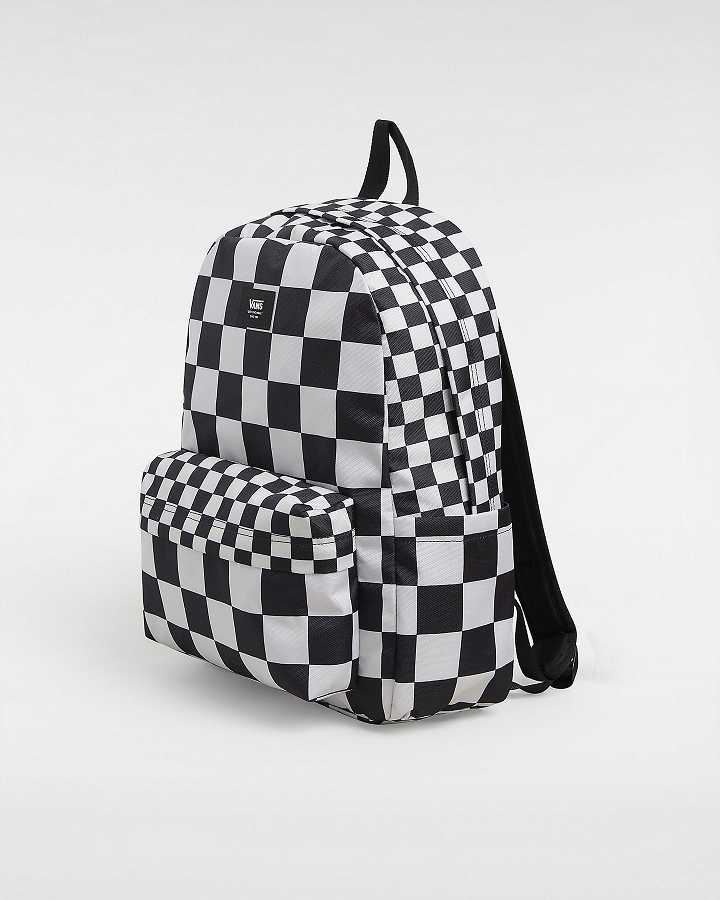 Black Unisex Vans Old Skool Check Backpacks Australia | VN5640813