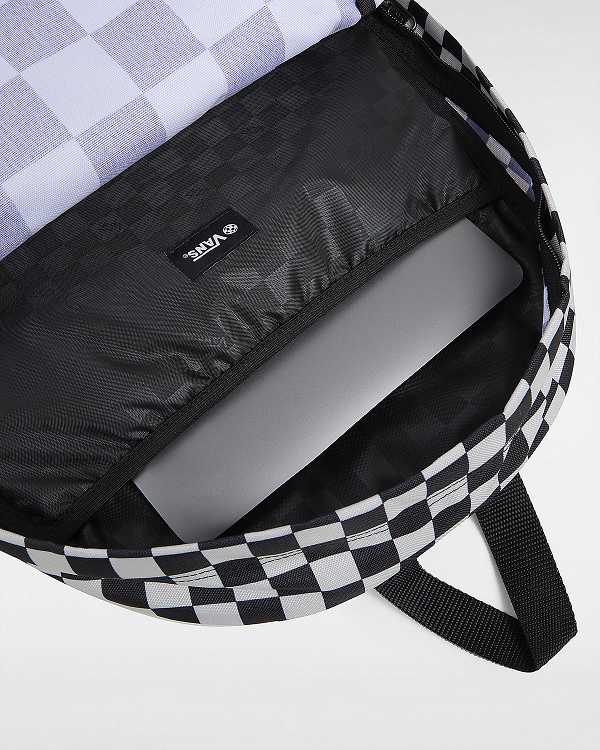 Black Unisex Vans Old Skool Check Backpacks Australia | VN5640813