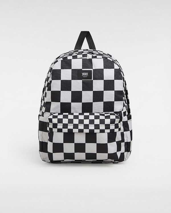 Black Unisex Vans Old Skool Check Backpacks Australia | VN5640813