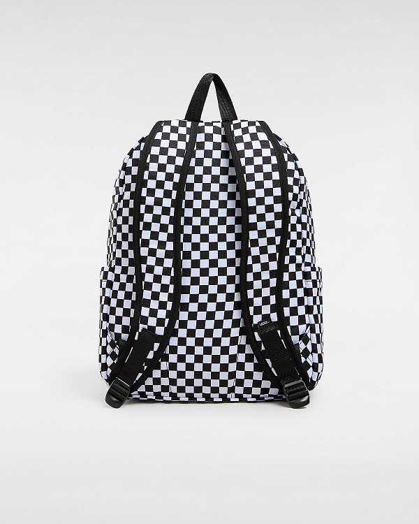 Black Unisex Vans Old Skool Check Backpacks Australia | VN5980261