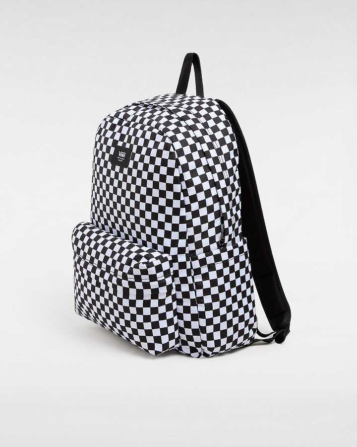 Black Unisex Vans Old Skool Check Backpacks Australia | VN5980261