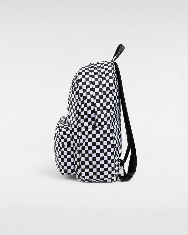 Black Unisex Vans Old Skool Check Backpacks Australia | VN5980261