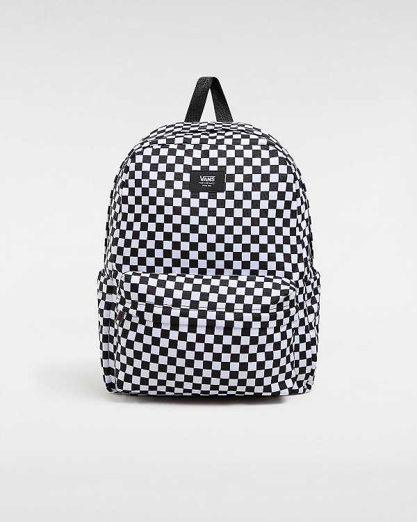 Black Unisex Vans Old Skool Check Backpacks Australia | VN5980261