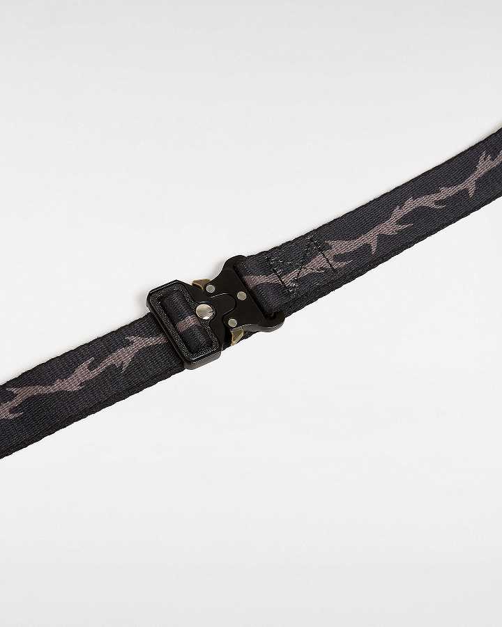 Black Unisex Vans Skate Thorn Web Belts Australia | VN4265780