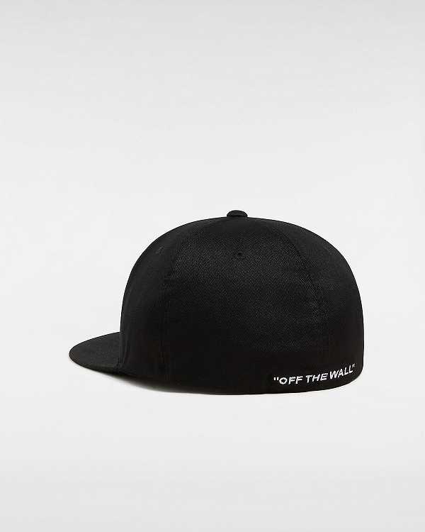 Black Unisex Vans Splitz Flexfit Hats Australia | VN9421867