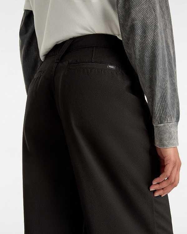 Black Women Vans Alder Relaxed Pleated Pants Australia | VN5967213