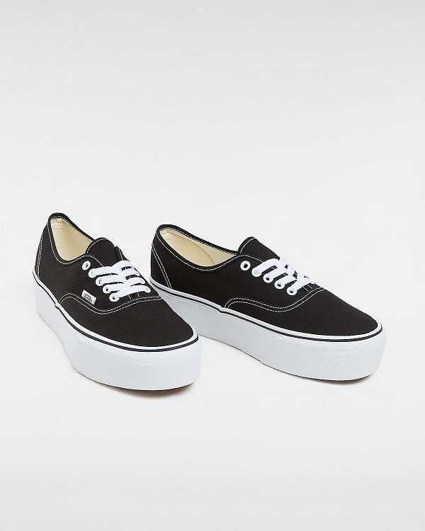 Black Women Vans Authentic Platform Shoes Australia | VN8610245