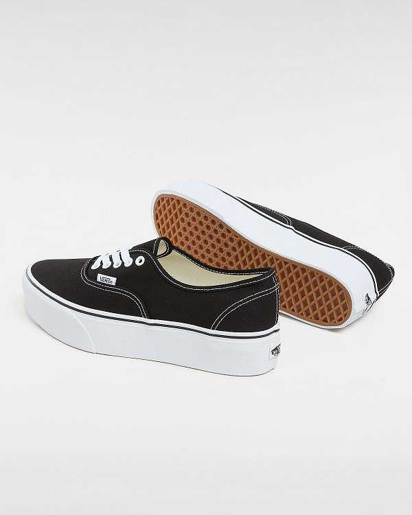 Black Women Vans Authentic Platform Shoes Australia | VN8610245