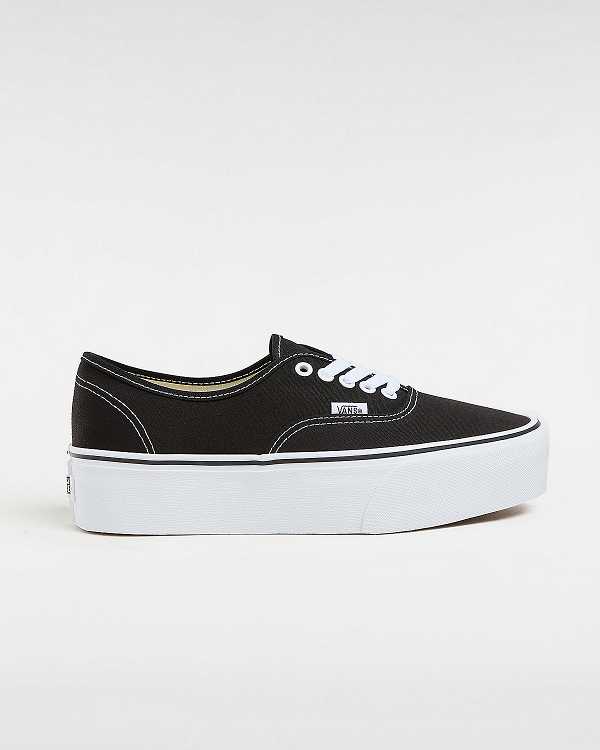 Black Women Vans Authentic Platform Shoes Australia | VN8610245