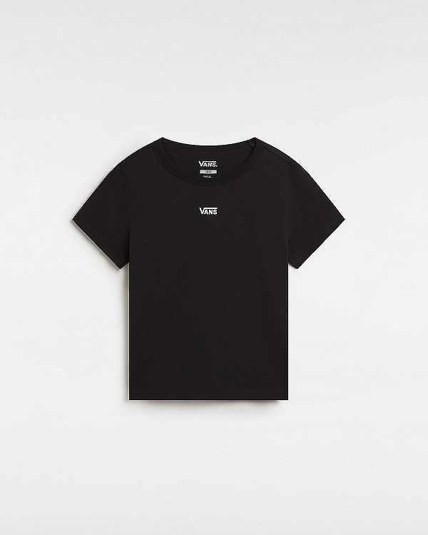 Black Women Vans Basic mini T Shirts Australia | VN2479031