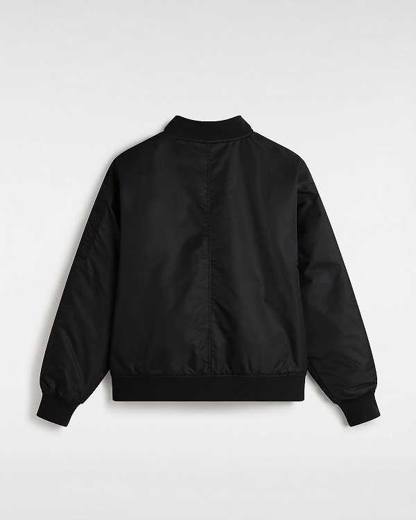 Black Women Vans Bennett Bomber Jackets Australia | VN2893504