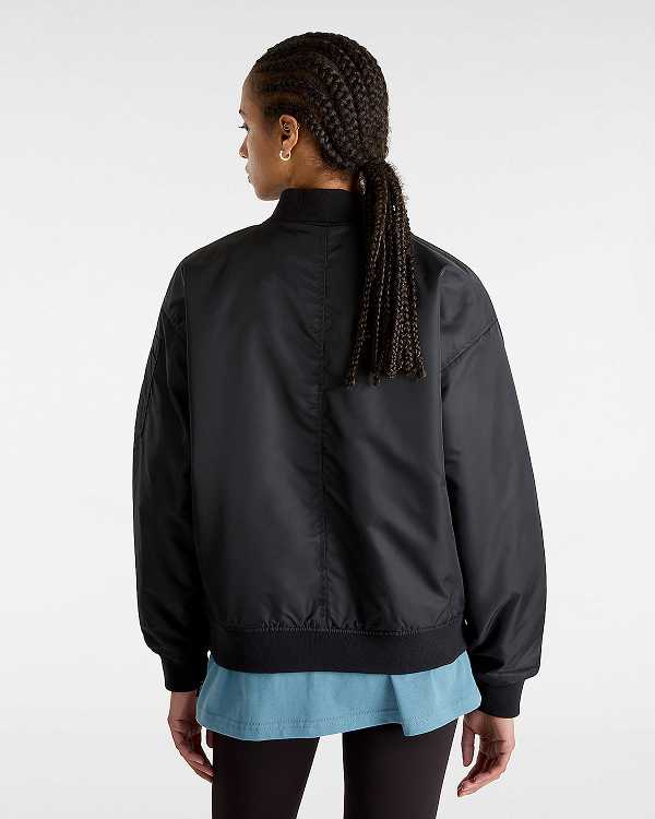 Black Women Vans Bennett Bomber Jackets Australia | VN2893504