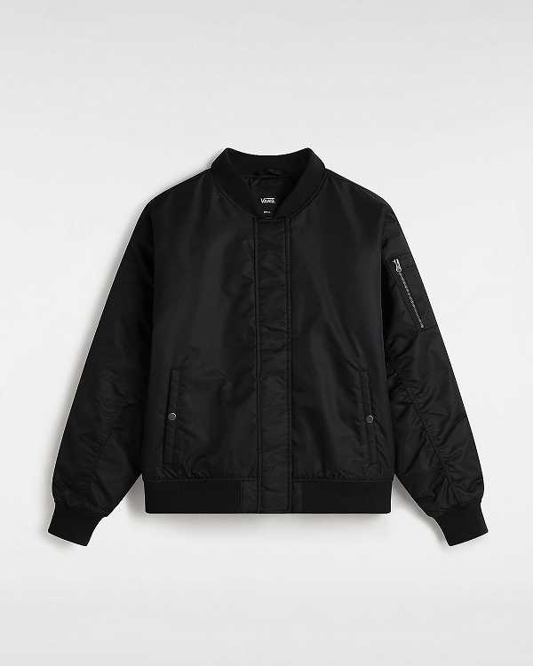 Black Women Vans Bennett Bomber Jackets Australia | VN2893504