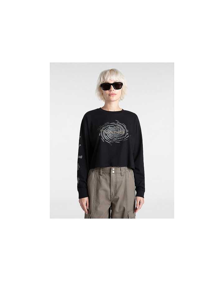 Black Women Vans Breaker Long Sleeve T Shirts Australia | VN4705291