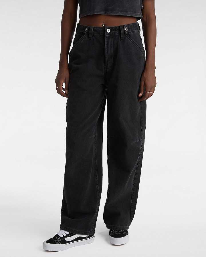 Black Women Vans Curbside Pants Australia | VN3458072