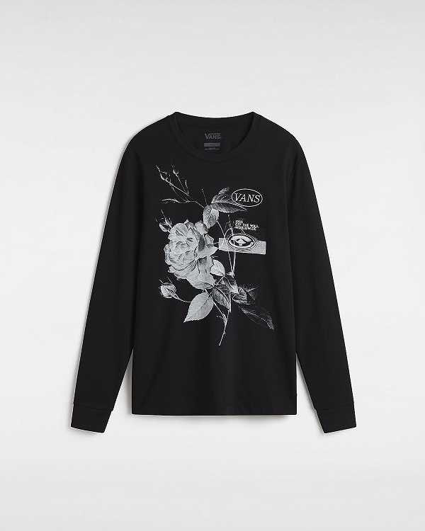 Black Women Vans Damask Long Sleeve T Shirts Australia | VN5027638