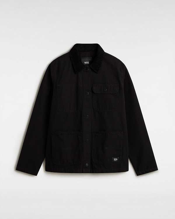 Black Women Vans Drill Chore Jacket Australia | VN4719802